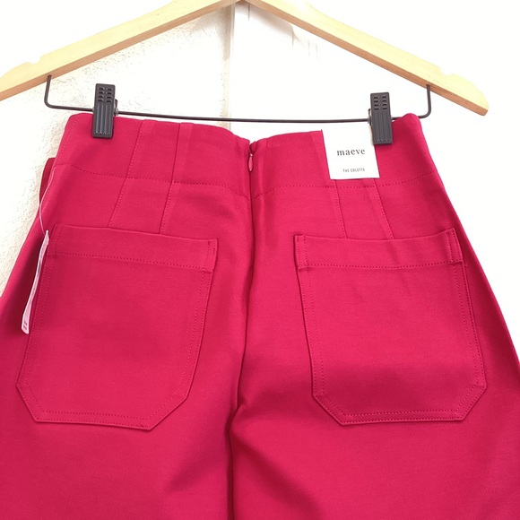 Anthropologie COLETTE Bow-Waist Cropped Wide-Leg Pants Maeve NEW Petite 26 - Picture 11 of 16